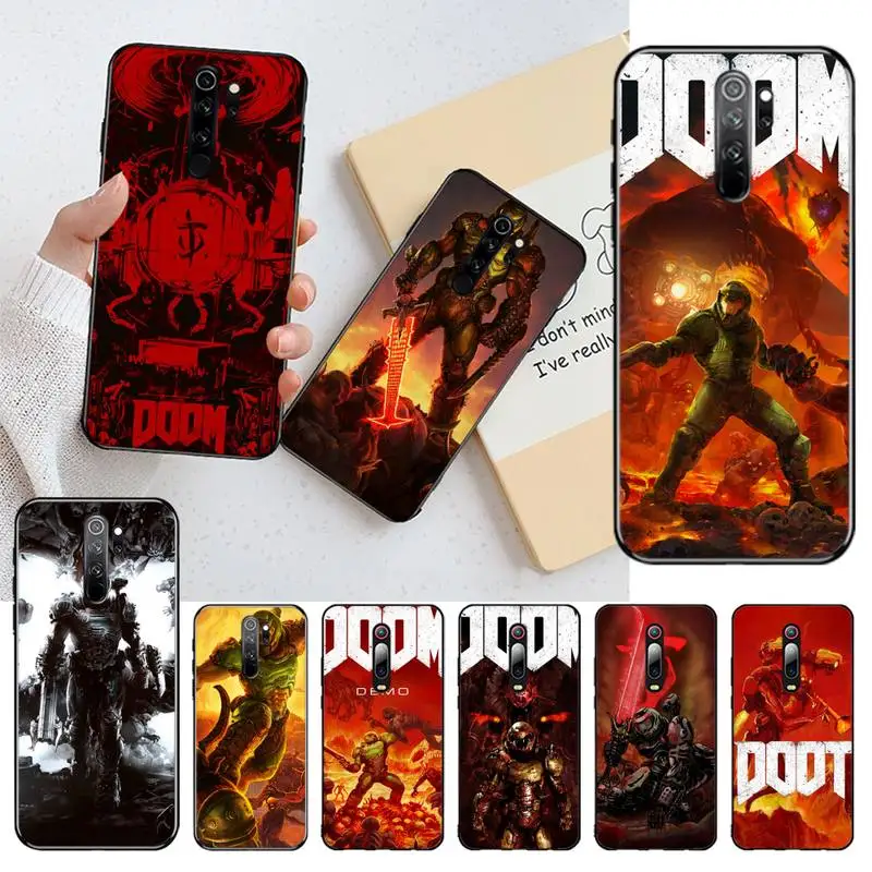 CUTEWANAN Shooting game Doom Eternal Black Soft Shell Phone Case Capa for Redmi Note 8 8A 8T 7 6 6A 5 5A 4 4X 4A Go Pro | Мобильные