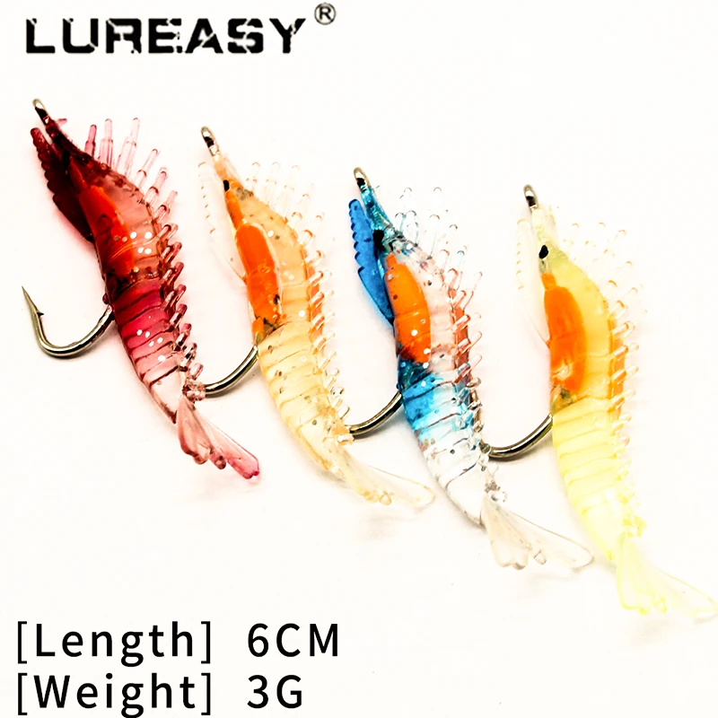 soft lure 4pcs shrimp lure 3D eyes lifelike 6.5 cm 3g soft bait spinner lure with luminous hook fishing tackle
soft lure 4pcs shrimp lure 3D eyes lifelike 6.5 cm 3g soft bait spinner lure with luminous hook fishing tackle