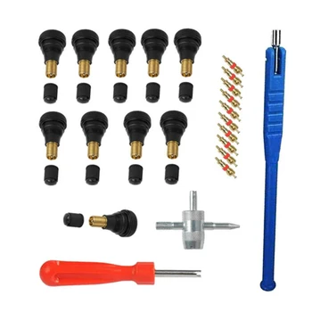23pcs 4 Way Tire Repair Tool Kit +Valve Stem +Core Remover High Quality Brand New
23pcs 4 Way Tire Repair Tool Kit +Valve Stem +Core Remover High Quality Brand New