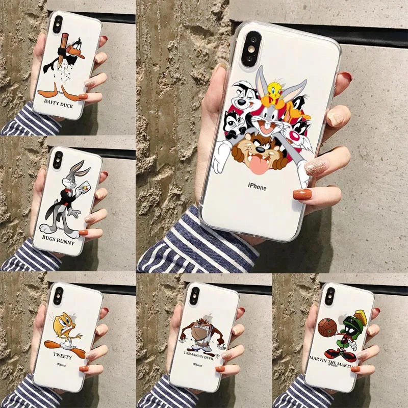 Bugs Bunny TweetyBird Daffy Duck Looney Tunes Phone Case For iPhone 11 Pro 7 8 6Plus 6S X XR XS MAX 5s Luxury Soft Phone Cover
Bugs Bunny TweetyBird Daffy Duck Looney Tunes Phone Case For iPhone 11 Pro 7 8 6Plus 6S X XR XS MAX 5s Luxury Soft Phone Cover
