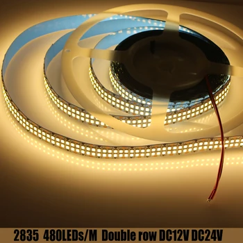 SMD 2835 Led Strip DC 24V 12V 2400Leds Double Row Flexible Led stripe 1200LEDs Tape Ribbon Project Ambilight Lights 480Leds/m
SMD 2835 Led Strip DC 24V 12V 2400Leds Double Row Flexible Led stripe 1200LEDs Tape Ribbon Project Ambilight Lights 480Leds/m