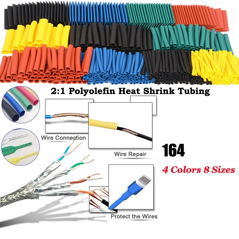 Multicolor/Black Heat Shrink Tube Polyolefin Shrinking Assorted Wire Cable Insulated Sleeving Tubing Set Polyolefin
Multicolor/Black Heat Shrink Tube Polyolefin Shrinking Assorted Wire Cable Insulated Sleeving Tubing Set Polyolefin