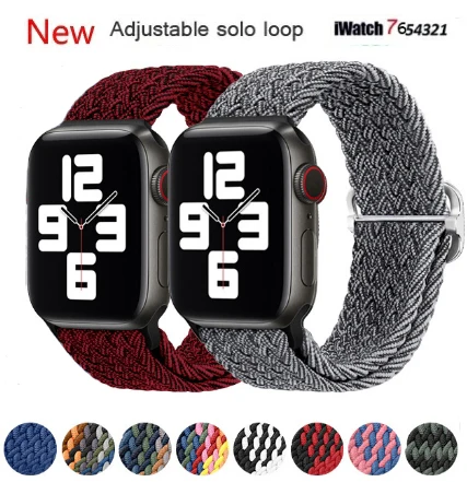 

Braided Solo Loop Strap For Apple watch band 49mm 45mm 41mm 40mm 44mm Belt Bracelet iWatch Series Ultra 9 8 7 6 4 5 SE 38mm 42mm