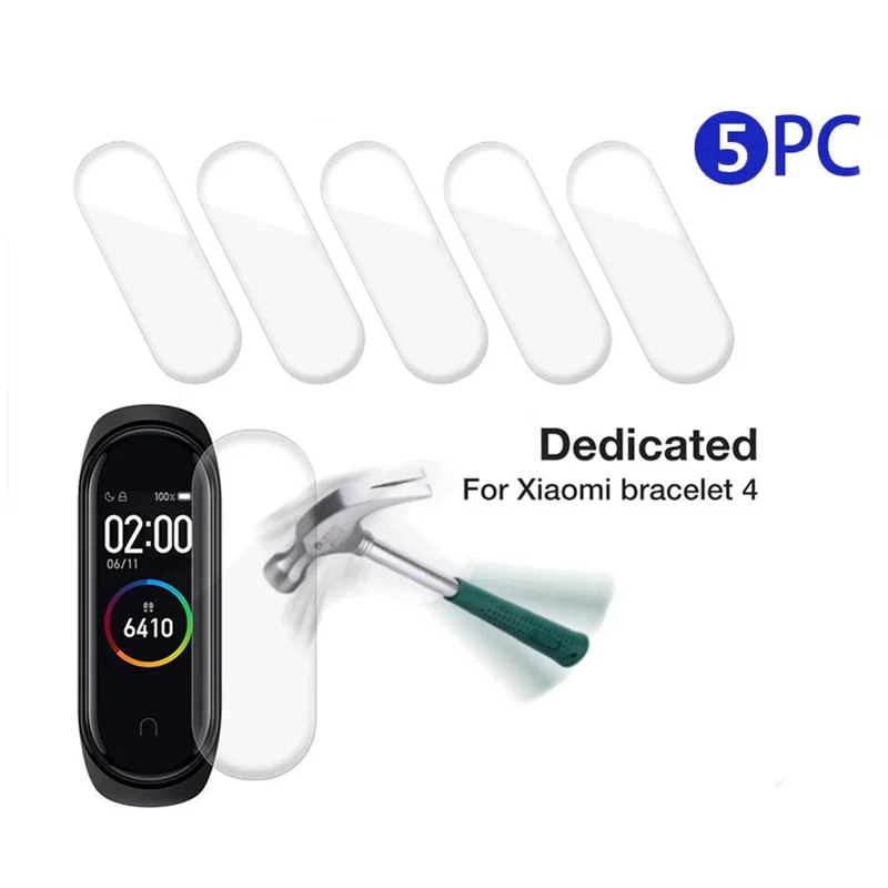 Protection Film Full Screen Permeability Film HD 5Pcs Hydrogel Protective Tempered Film Anti-fall Scratch for Xiaomi Mi Band 4
Protection Film Full Screen Permeability Film HD 5Pcs Hydrogel Protective Tempered Film Anti-fall Scratch for Xiaomi Mi Band 4