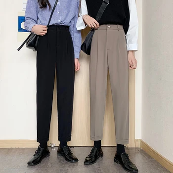 Make firm offers suit pants female high fall straight waist thin vertical smoke tube pants nine points little suit pants
Make firm offers suit pants female high fall straight waist thin vertical smoke tube pants nine points little suit pants