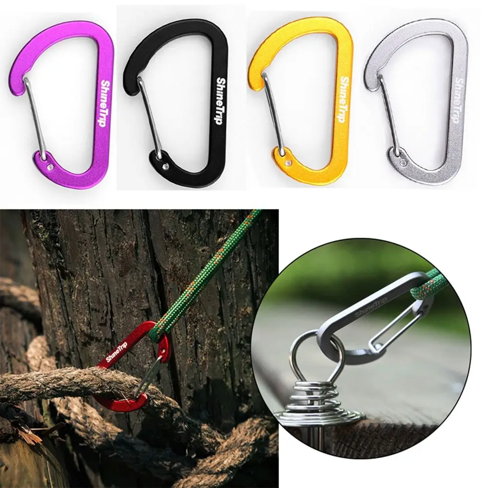 

Outdoor Sports Safety Multicolor Aluminium Buckle Keychain Alloy Carabiner Camping Hiking Hook Climbing Button