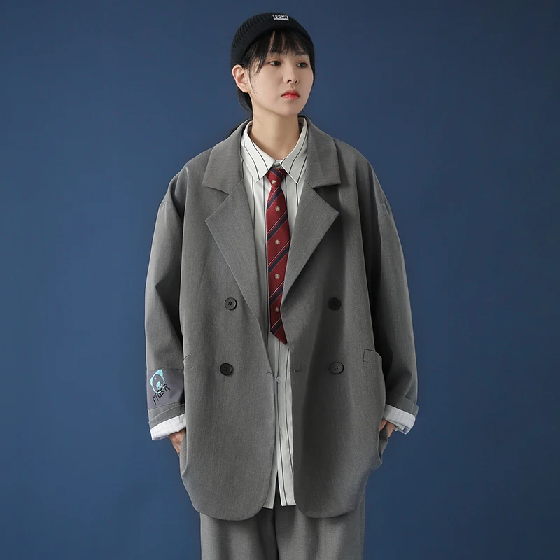 Loose Fit Double Breasted Blazers for Women Winter Clothes Patchwork Sleeve Ladies Tops and Blouses Oversized Harajuku Outerwear
Loose Fit Double Breasted Blazers for Women Winter Clothes Patchwork Sleeve Ladies Tops and Blouses Oversized Harajuku Outerwear