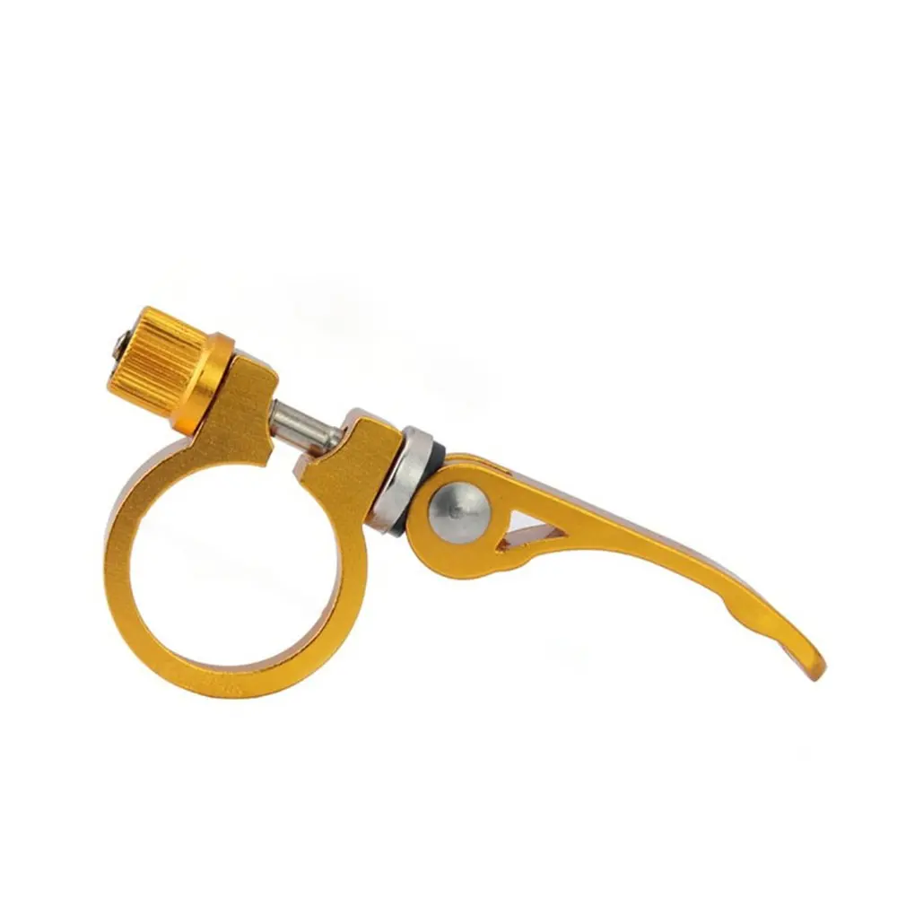 Mountain Bike Seat Pipe Clamp Bicycle Shelf Seat Pipe Clamp Lock Quick Release Buckle Aluminum Seat Pipe Clamp