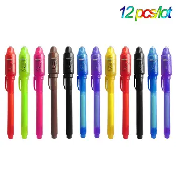Invisible Ink Pen ,12Pcs/lot 2 In 1 Magic Light Pen for Drawing Fun Activity Kids Party Favors Gift Secrect Message pens
Invisible Ink Pen ,12Pcs/lot 2 In 1 Magic Light Pen for Drawing Fun Activity Kids Party Favors Gift Secrect Message pens