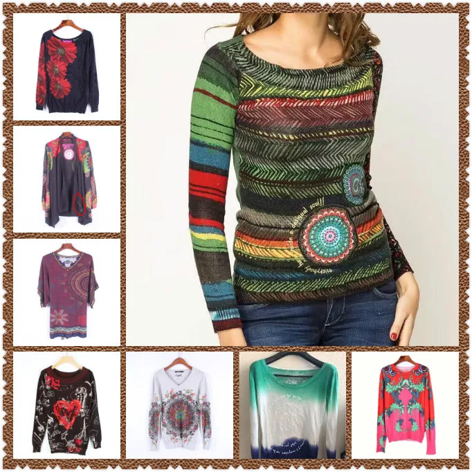 Spanish DEG original single-tail spring and autumn knitted printed bottom sweater
Spanish DEG original single-tail spring and autumn knitted printed bottom sweater