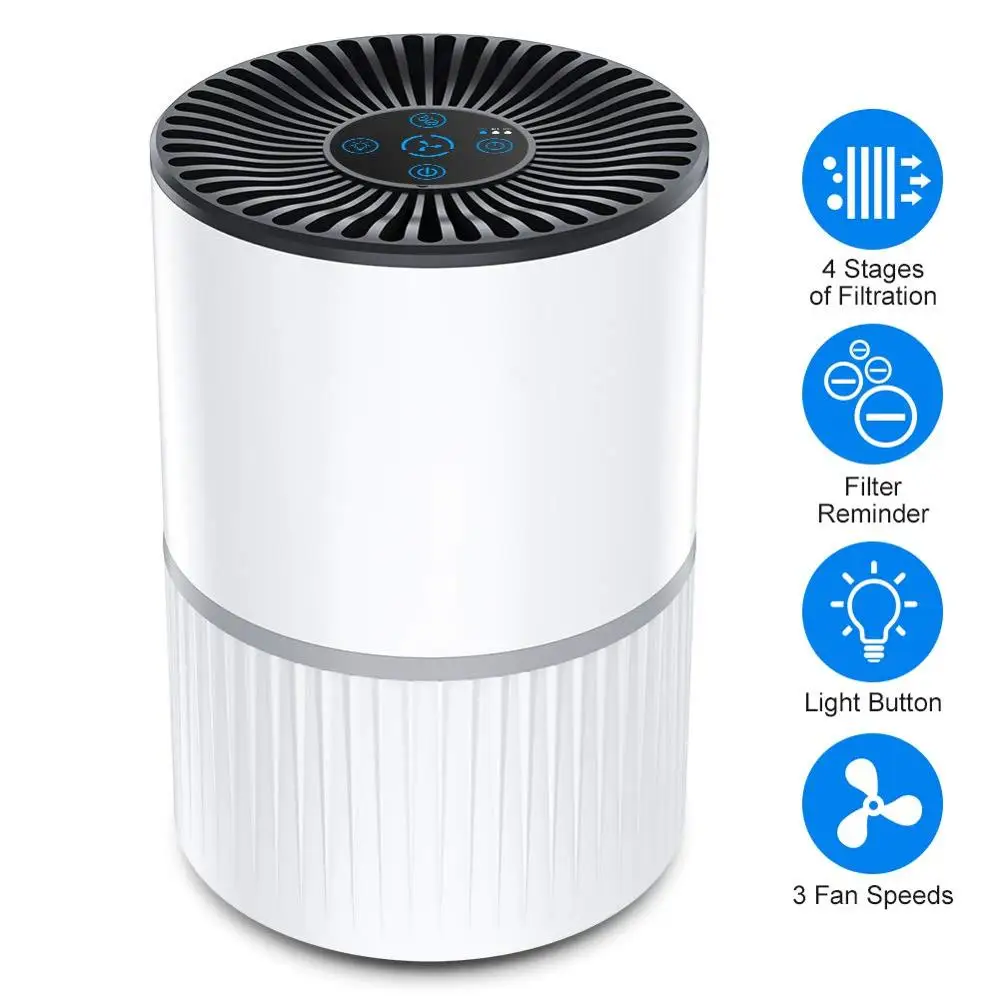 Home 3 Modes Portable Air Purifier USB Charge LED Night Light True HEPA Filter Air Cleaner Anion Ionizer Negative Ion Generator
Home 3 Modes Portable Air Purifier USB Charge LED Night Light True HEPA Filter Air Cleaner Anion Ionizer Negative Ion Generator
