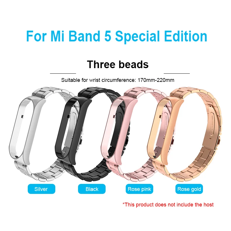 Three Beads Steel Belt Metal Stainless Steel Strap Compatible Bracelet Wristband Replacement For Xiaomi Mi Band 5 Miband5
Three Beads Steel Belt Metal Stainless Steel Strap Compatible Bracelet Wristband Replacement For Xiaomi Mi Band 5 Miband5