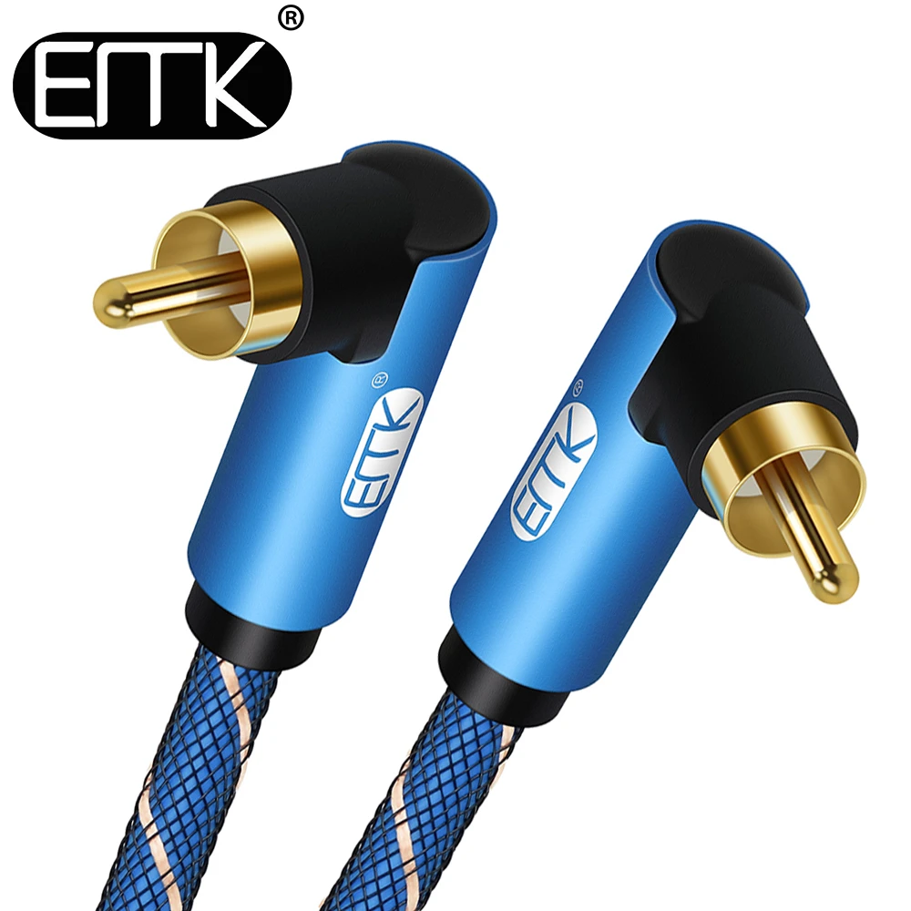 EMK Dual 90 Degree RCA to RCA Male to Male Audio Cable Gold-Plated Right Angle RCA Audio Cable for Home Theater DVD TV
EMK Dual 90 Degree RCA to RCA Male to Male Audio Cable Gold-Plated Right Angle RCA Audio Cable for Home Theater DVD TV