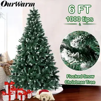 OurWarm 6ft Flocked Christmas Tree with Snow Fake Fire Prevention Artificial Christmas Tree with Strong Metal Stand High Quality
OurWarm 6ft Flocked Christmas Tree with Snow Fake Fire Prevention Artificial Christmas Tree with Strong Metal Stand High Quality