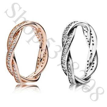 Authentic 925 Sterling Silver Sparkling Twist of Fate Europe Ring For Original Women Bead Charm Gift DIY Jewelry
Authentic 925 Sterling Silver Sparkling Twist of Fate Europe Ring For Original Women Bead Charm Gift DIY Jewelry