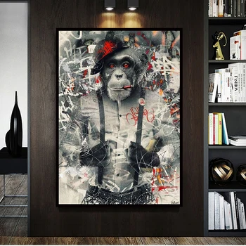 Modern Art Decoration Animal Graffiti Art Monkey Canvas Painting Wall Decoration Poster Print Living Room Mural Popular
Modern Art Decoration Animal Graffiti Art Monkey Canvas Painting Wall Decoration Poster Print Living Room Mural Popular