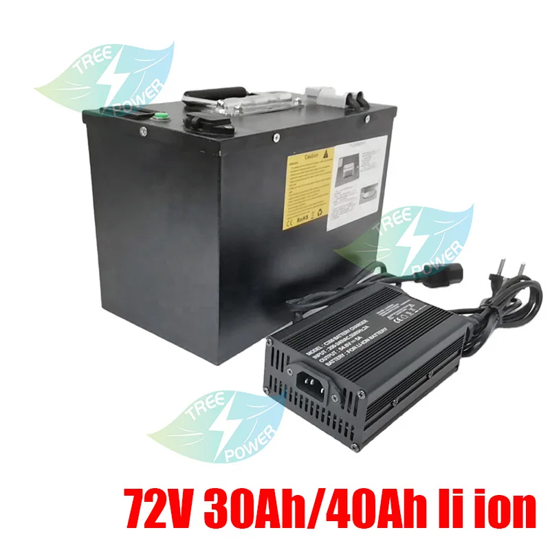 

72v 30ah 40Ah lithium ion battery with BMS for electric bike Vehicles Golf Cart 3000w tricycle scooters + 5A charger