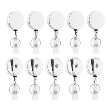 10Pcs Retractable Badge Holder ID Card Key Card Work Badge Clips Key Chains X7YA
10Pcs Retractable Badge Holder ID Card Key Card Work Badge Clips Key Chains X7YA
