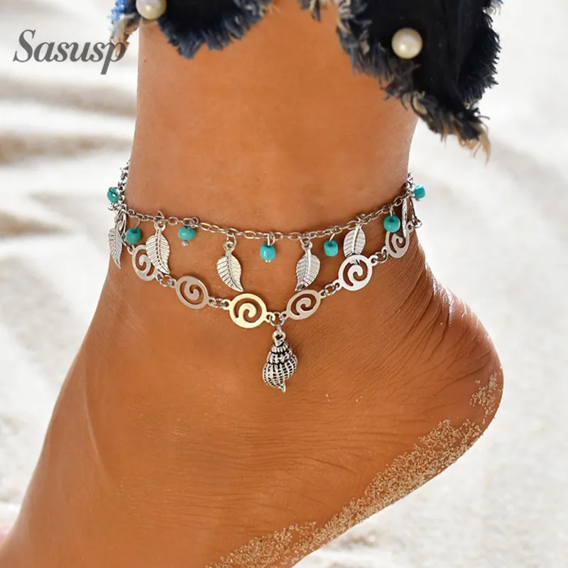 Sasusp Bohemian Multiple Layers Leaf Wave Conch Beads Beach Barefoot Anklets For Women Vintage Shell Anklet Bracelet Jewelry
Sasusp Bohemian Multiple Layers Leaf Wave Conch Beads Beach Barefoot Anklets For Women Vintage Shell Anklet Bracelet Jewelry
