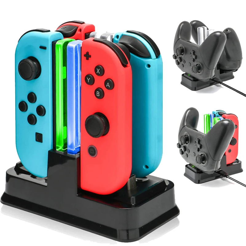 Nintend Switch 4 Controller Charger LED Indicator Charging Dock Station for Nitendo Switch Nintendoswitch NS Joy-con Accessories
Nintend Switch 4 Controller Charger LED Indicator Charging Dock Station for Nitendo Switch Nintendoswitch NS Joy-con Accessories
