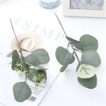 30Pcs Fake Short Stem Eucalyptus 11.02" Length Simulation Greenery for Wedding Bouquet Home Shop Decorative Artificial Plants 
30Pcs Fake Short Stem Eucalyptus 11.02" Length Simulation Greenery for Wedding Bouquet Home Shop Decorative Artificial Plants