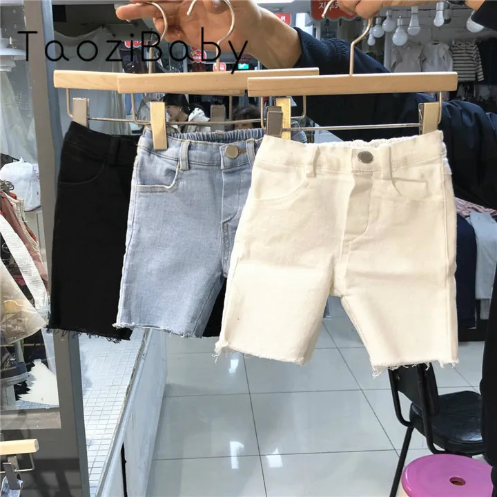 Детские джинсы детская одежда для девочек 2020 летняя новая корейская однотонные