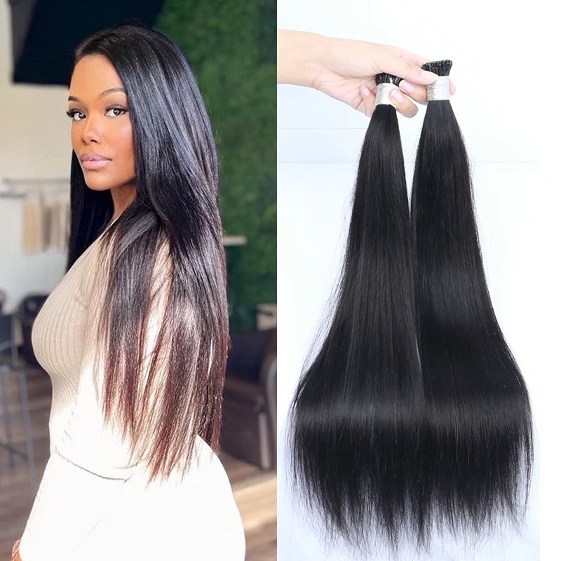 Brazilian Straight Human Hair I Tip Microlinks Extensions For Women 1/2/3 Bundles Hair Bulk Virgin Hair Natural Black Color
Brazilian Straight Human Hair I Tip Microlinks Extensions For Women 1/2/3 Bundles Hair Bulk Virgin Hair Natural Black Color