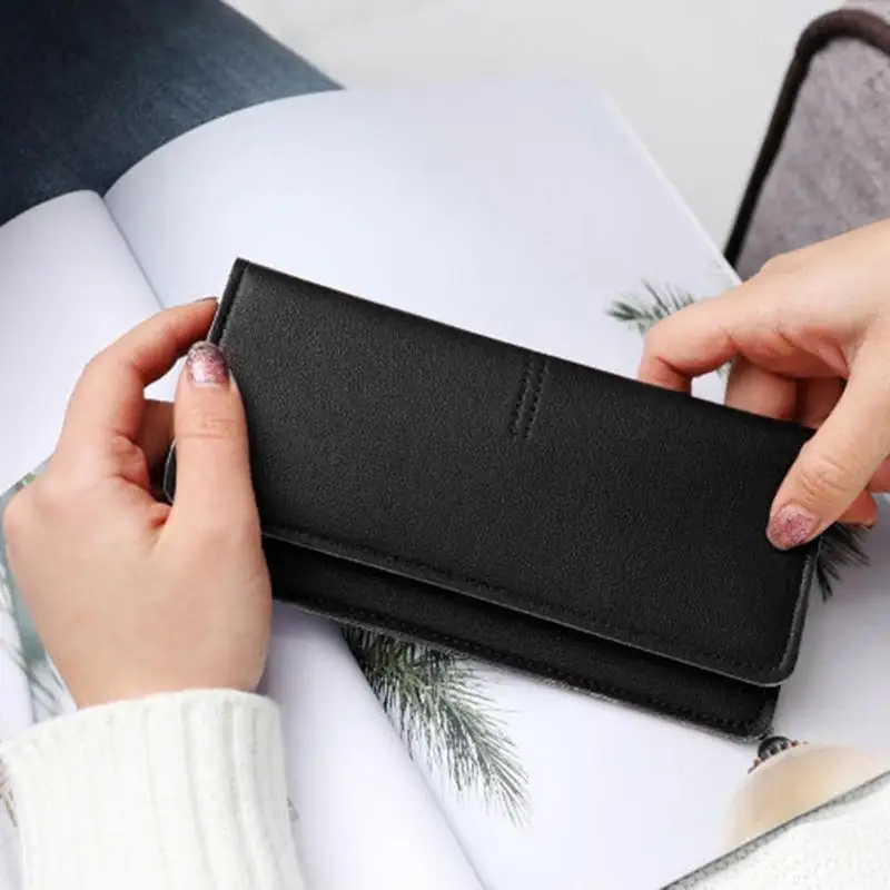 Fashion Women Long Clutch Simple Card Holder Coin Money Purses Bag PU Leather Soft Solid Color Ultra-thin Wallet Purse
Fashion Women Long Clutch Simple Card Holder Coin Money Purses Bag PU Leather Soft Solid Color Ultra-thin Wallet Purse