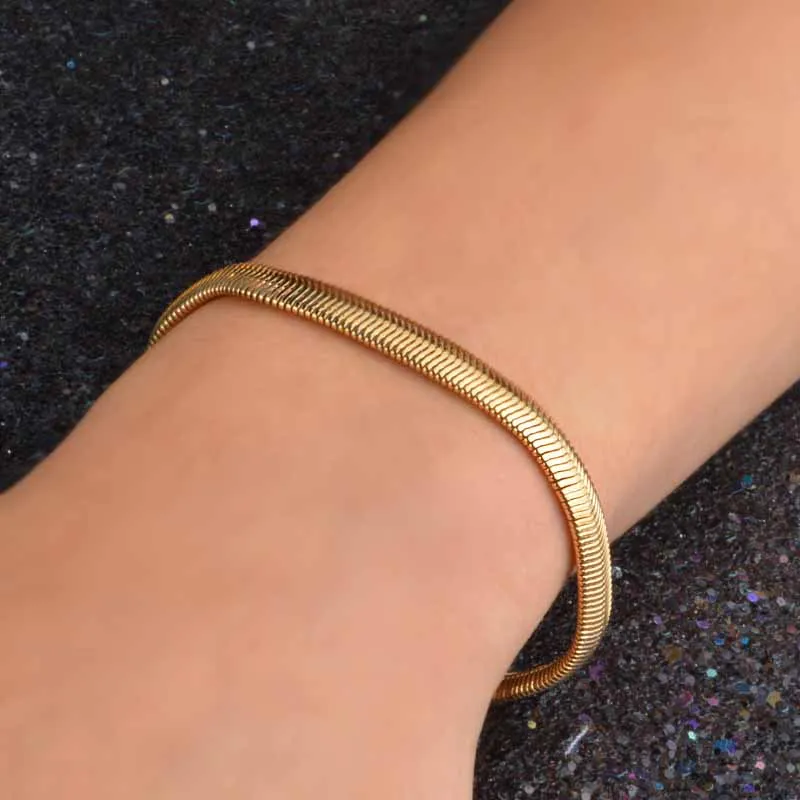Wholesale-Jewelry-Silver-Gold-Bracelet-New-Flat-Soft-Snake-Bone-Bracelets-Bangle-Fashion-Jewelry-Pulsera-Hombre