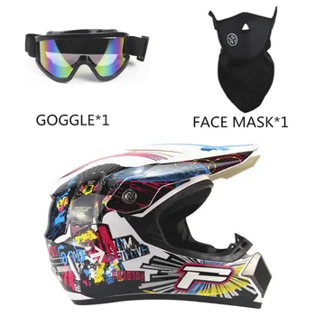 3PCS/Set Breathable Motorcycle Helmet Lightweight Full Face Racing Motorcycle Safety Unisex ABS Shell Motorbike Helmet 
3PCS/Set Breathable Motorcycle Helmet Lightweight Full Face Racing Motorcycle Safety Unisex ABS Shell Motorbike Helmet