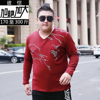 Men Plus Fat Plus Size Autumn V Collar Bird Branches Printing Long Sleeve V Collar T Shirt Fat Man Special Body Super T
Men Plus Fat Plus Size Autumn V Collar Bird Branches Printing Long Sleeve V Collar T Shirt Fat Man Special Body Super T