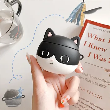 For apple airpods charging case lovely cute cartoon black cat bluetooth wireless headphone cover 
For apple airpods charging case lovely cute cartoon black cat bluetooth wireless headphone cover