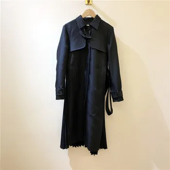 Women Trench 2019 autumn and winter new temperament stand collar tie bow windbreaker jacket
Women Trench 2019 autumn and winter new temperament stand collar tie bow windbreaker jacket