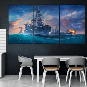 Home Decor Modular Canvas Picture 3 Piece World of Warships GAME Art Painting Poster Wall For Home Canvas Painting Wholesale
Home Decor Modular Canvas Picture 3 Piece World of Warships GAME Art Painting Poster Wall For Home Canvas Painting Wholesale