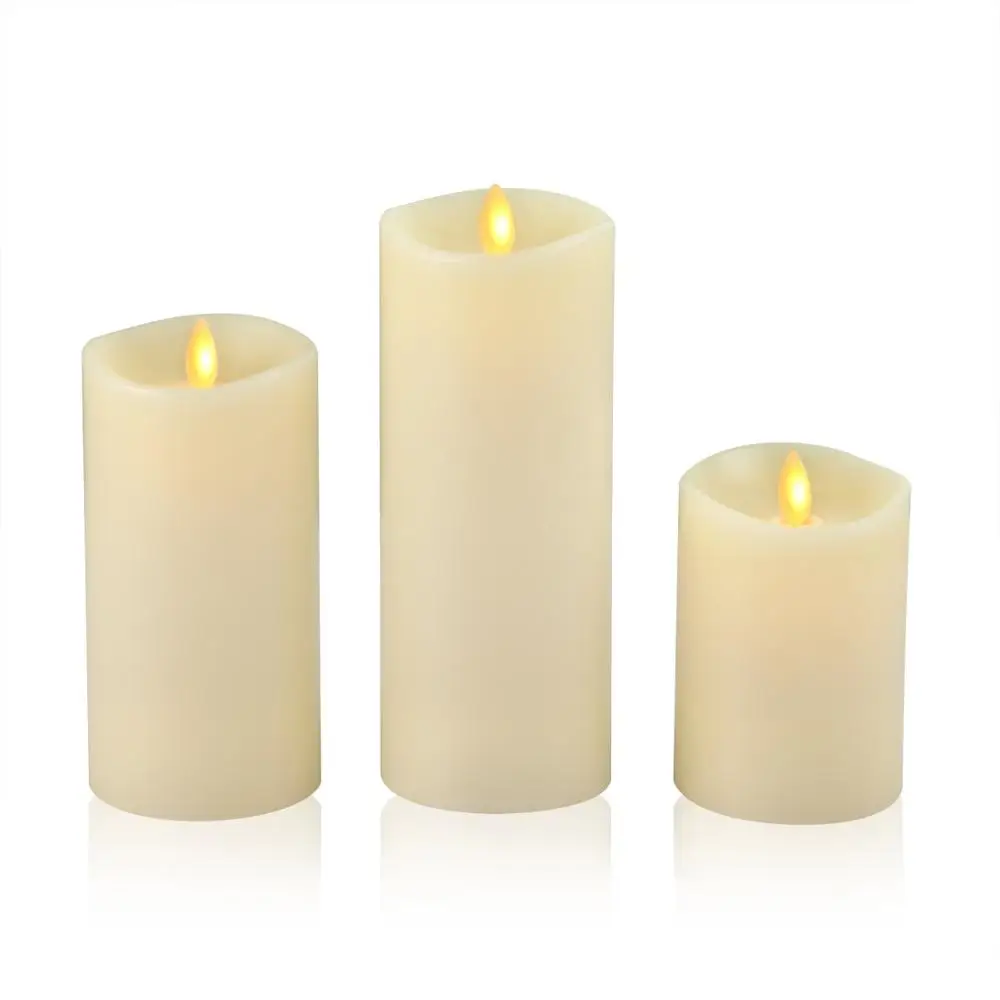 Ksperway Flameless Candles Real Wax Dancing Flame Pillar Candle with Blowing ON/Off,Timer and Remote 3 by 4/6/8 Inch 3pcs
Ksperway Flameless Candles Real Wax Dancing Flame Pillar Candle with Blowing ON/Off,Timer and Remote 3 by 4/6/8 Inch 3pcs