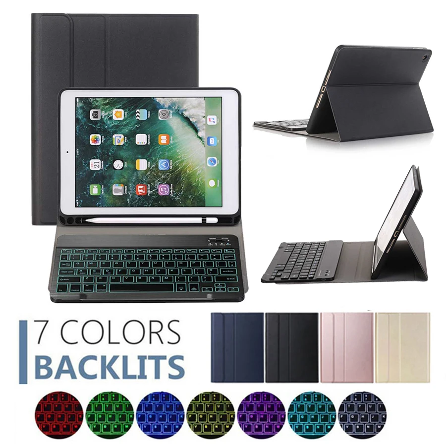 For iPad 7 10.2 inch Bluetooth Keyboard Case Tablet Cover with Pencil Holder For iPad 7th Generation English Russian Keyboard
For iPad 7 10.2 inch Bluetooth Keyboard Case Tablet Cover with Pencil Holder For iPad 7th Generation English Russian Keyboard
