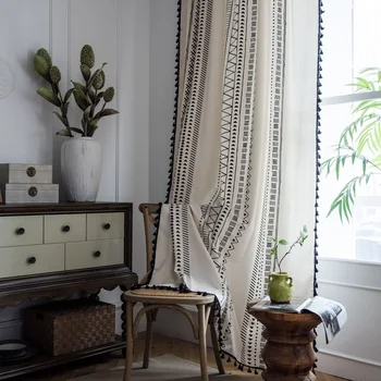 Nordic Style Bohemia Geometric Curtains With Tassles Bedroom Living Room Kitchen Bay Window Linen Curtain Home Decor Rod Pocket
Nordic Style Bohemia Geometric Curtains With Tassles Bedroom Living Room Kitchen Bay Window Linen Curtain Home Decor Rod Pocket