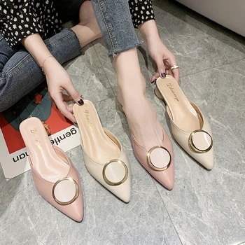 Female Shoes Mules For Women 2020 Slippers Flat Low Rivet Cover Toe Luxury Slides New Summer Designer Pointed Basic Metal 
Female Shoes Mules For Women 2020 Slippers Flat Low Rivet Cover Toe Luxury Slides New Summer Designer Pointed Basic Metal