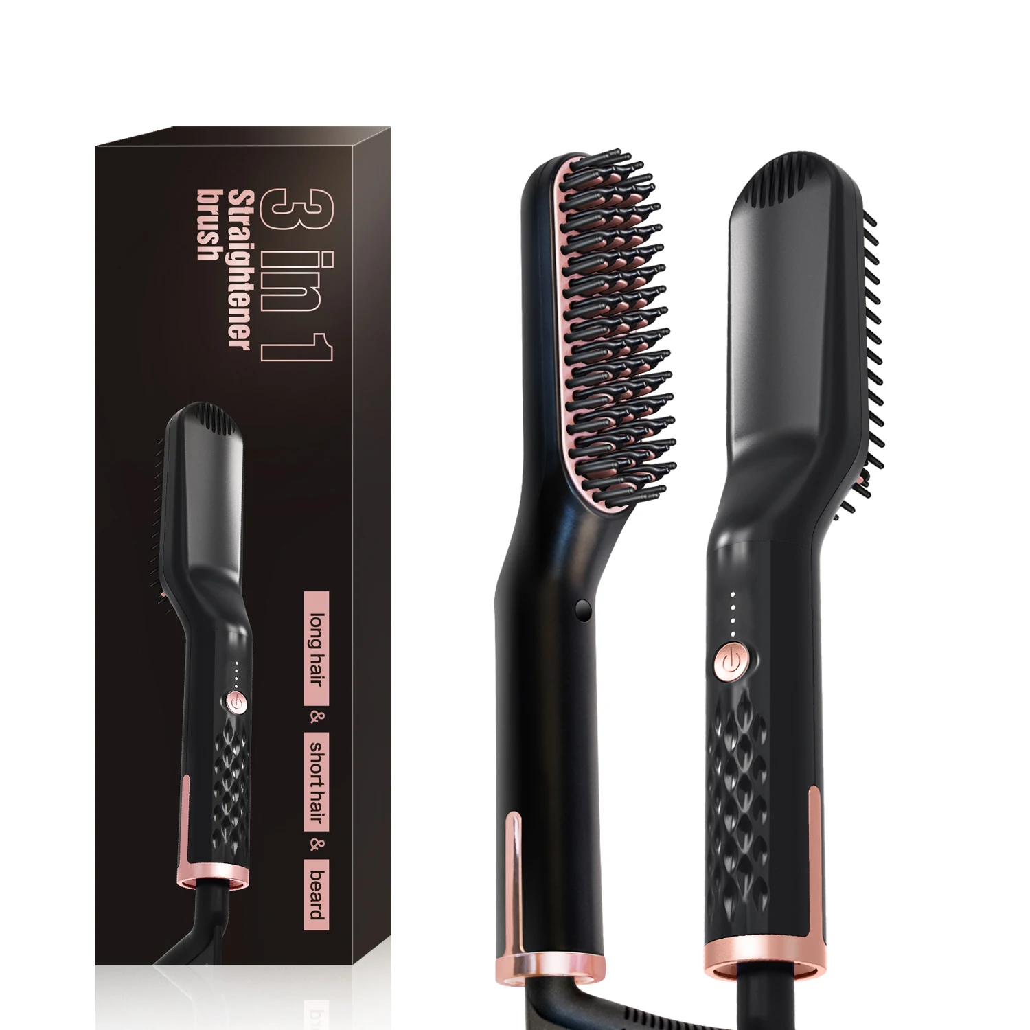Hair Straightener Curls Combs Brush Styling Tool for Long Short Hair Beard 3 in 1 portable Electric Heating Travel
Hair Straightener Curls Combs Brush Styling Tool for Long Short Hair Beard 3 in 1 portable Electric Heating Travel