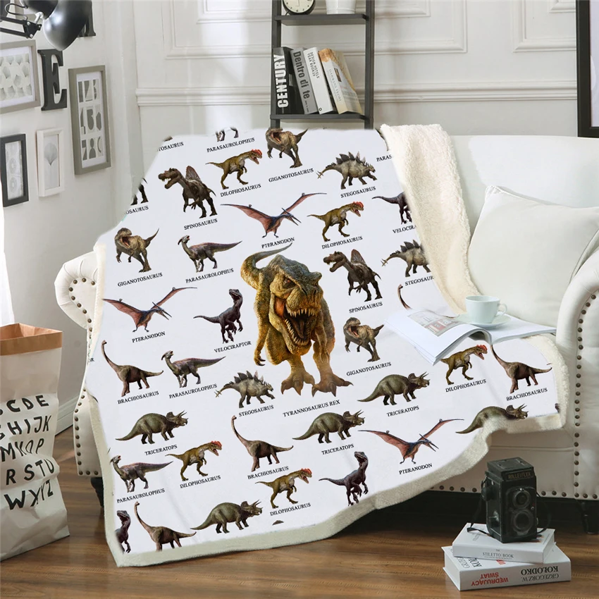 dinosaurs fleece blanket