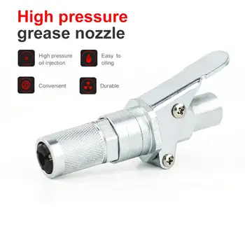 Durable Grease Gun Hose + Zerk Fittings 10,000 PSI 1/8" NPT Self-Locking Two Press High Pressure And Labor Saving Oil Nozzle 
Durable Grease Gun Hose + Zerk Fittings 10,000 PSI 1/8" NPT Self-Locking Two Press High Pressure And Labor Saving Oil Nozzle