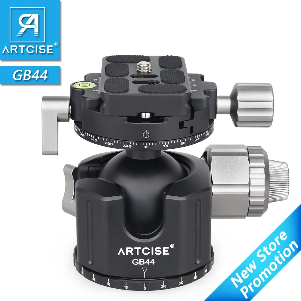ARTCISE GB44 Panoramic Tripod Ball Head Low Profile Tripod Head Ballhead for Camera Double U Notch Damping Fine Tuning 44mm Ball
ARTCISE GB44 Panoramic Tripod Ball Head Low Profile Tripod Head Ballhead for Camera Double U Notch Damping Fine Tuning 44mm Ball