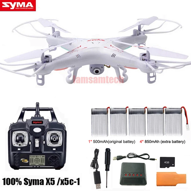 

Original SYMA X5C/ X5C-1 Explorers Drone 2.4G 4CH 6-Axis Gyro RC Quadcopter With 2.0MP HD Camera RTF RC Helicopter for kids toys