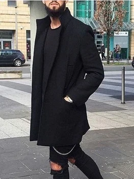 Men Trench Coat Cotton Blend Autumn Winter Solid Windproof coats jacket Plus Size
Men Trench Coat Cotton Blend Autumn Winter Solid Windproof coats jacket Plus Size