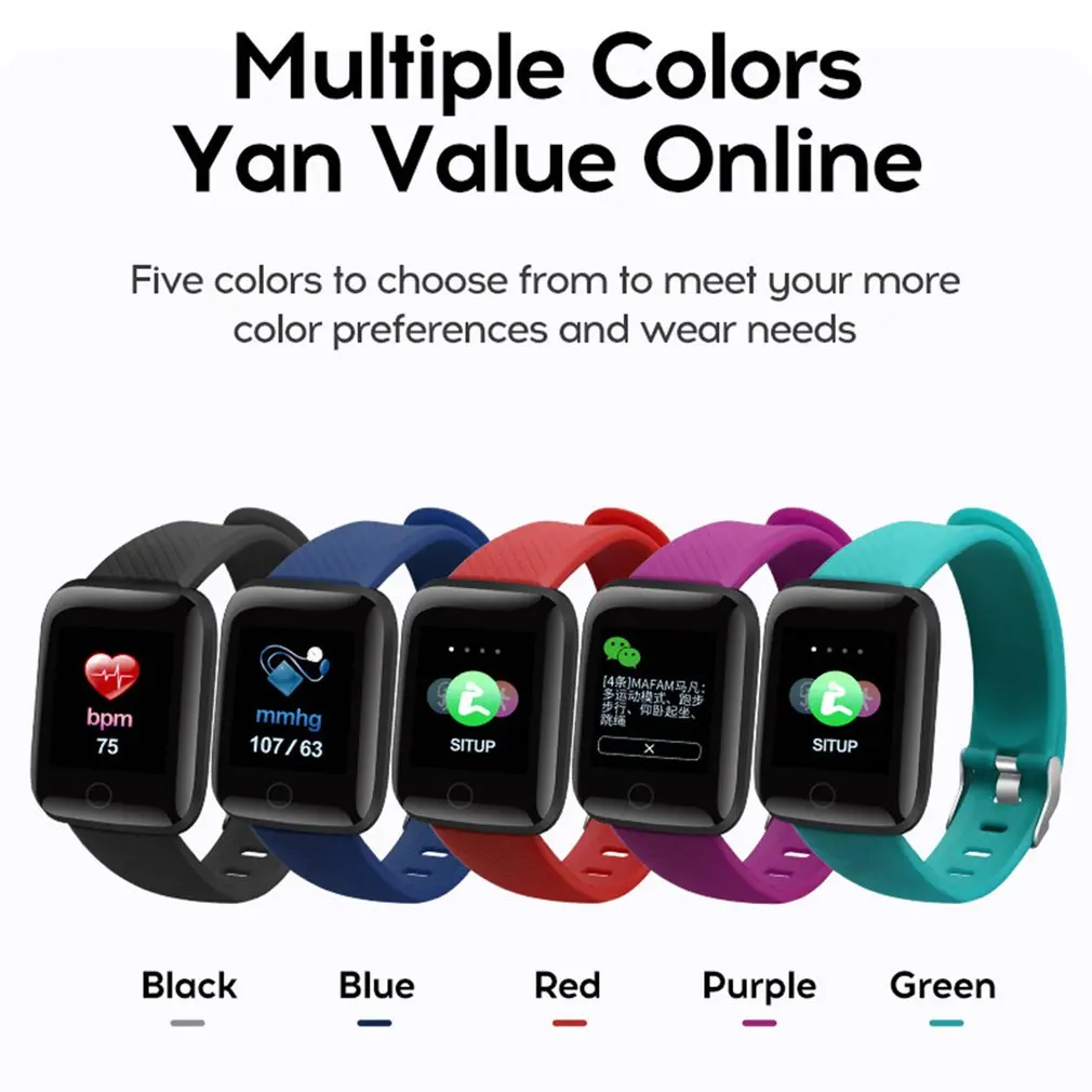 

116 Plus Smart Watch 1.3 Inch Tft Color Screen Waterproof Sports Fitness Activity Tracker Smart Watch