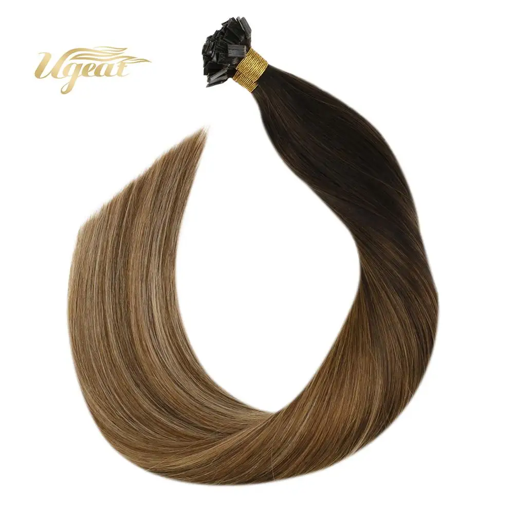 Ugeat Flat Tip Hair Extensions Straight Keratin Human Hair 14-24" Balayage Color Hair Salon Quality Non-Remy Hair 50-100G
Ugeat Flat Tip Hair Extensions Straight Keratin Human Hair 14-24" Balayage Color Hair Salon Quality Non-Remy Hair 50-100G