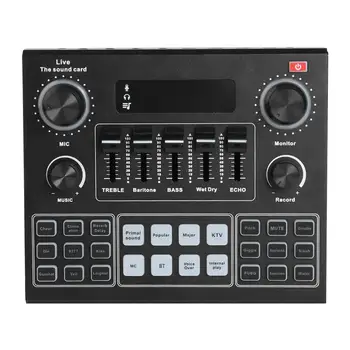 V9 Sound Card 3.5mm Mike Audio Studio Sound Card 12 Electronic Tone One-key Voice Change 8 Modes Sound Card for Phone Computer
V9 Sound Card 3.5mm Mike Audio Studio Sound Card 12 Electronic Tone One-key Voice Change 8 Modes Sound Card for Phone Computer