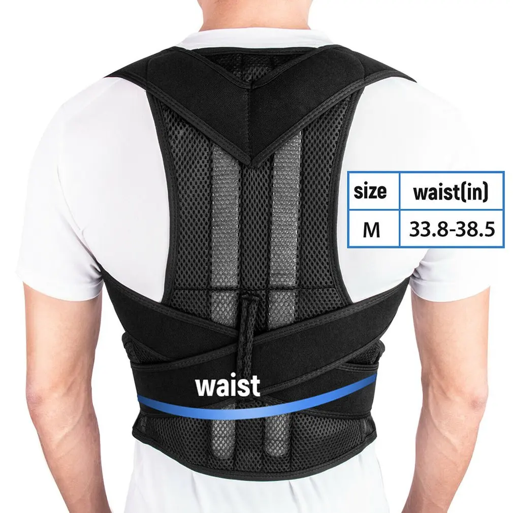 Back Posture Correction Shoulder Corrector Support Brace Belt Therapy Men Women black color durable portable
Back Posture Correction Shoulder Corrector Support Brace Belt Therapy Men Women black color durable portable