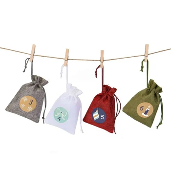 10*13.5cm Advent Calendar Candy Jewelry Gift Bag 24 Days Countdown Hanging Christmas Decor Holiday Design
10*13.5cm Advent Calendar Candy Jewelry Gift Bag 24 Days Countdown Hanging Christmas Decor Holiday Design