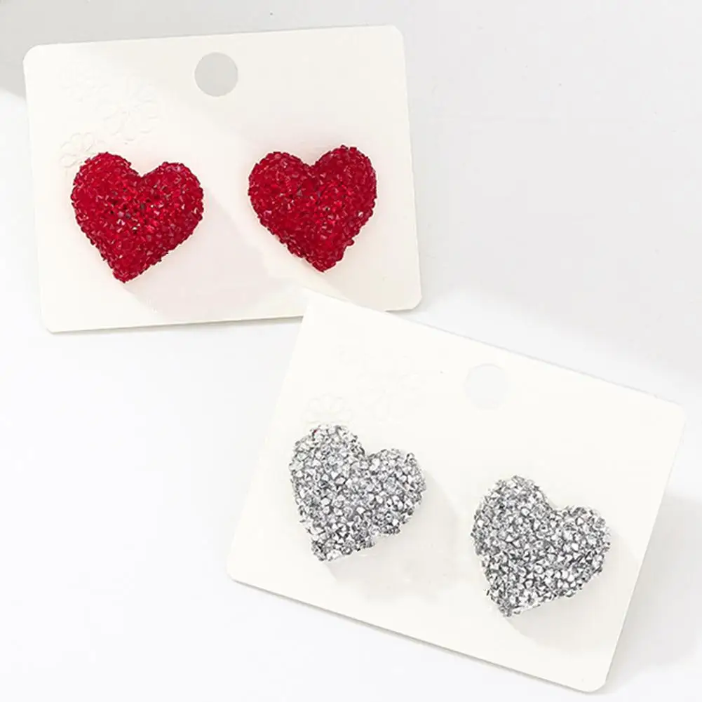 Romantic Heart Shape Full Rhinestone Inlaid Stud Earrings Valentine Day Gift New Chic
Romantic Heart Shape Full Rhinestone Inlaid Stud Earrings Valentine Day Gift New Chic